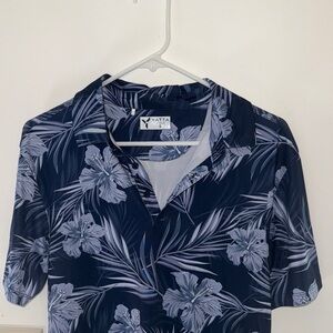 Yatta Navy Floral Men's Polo Shirt